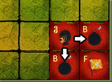 Gebruik een mineur om bommen de verdedigen.